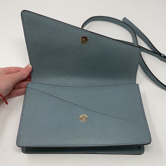 Valextra Twist crossbody bag Blue Textured Leather - Picture 8 of 16